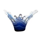 Water Shaped Decorative Bowl, Art Glass, Italy, 1970