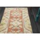 1970s Vintage Turkish Handmade Wool & Cotton Orange Runner Rug 69X196