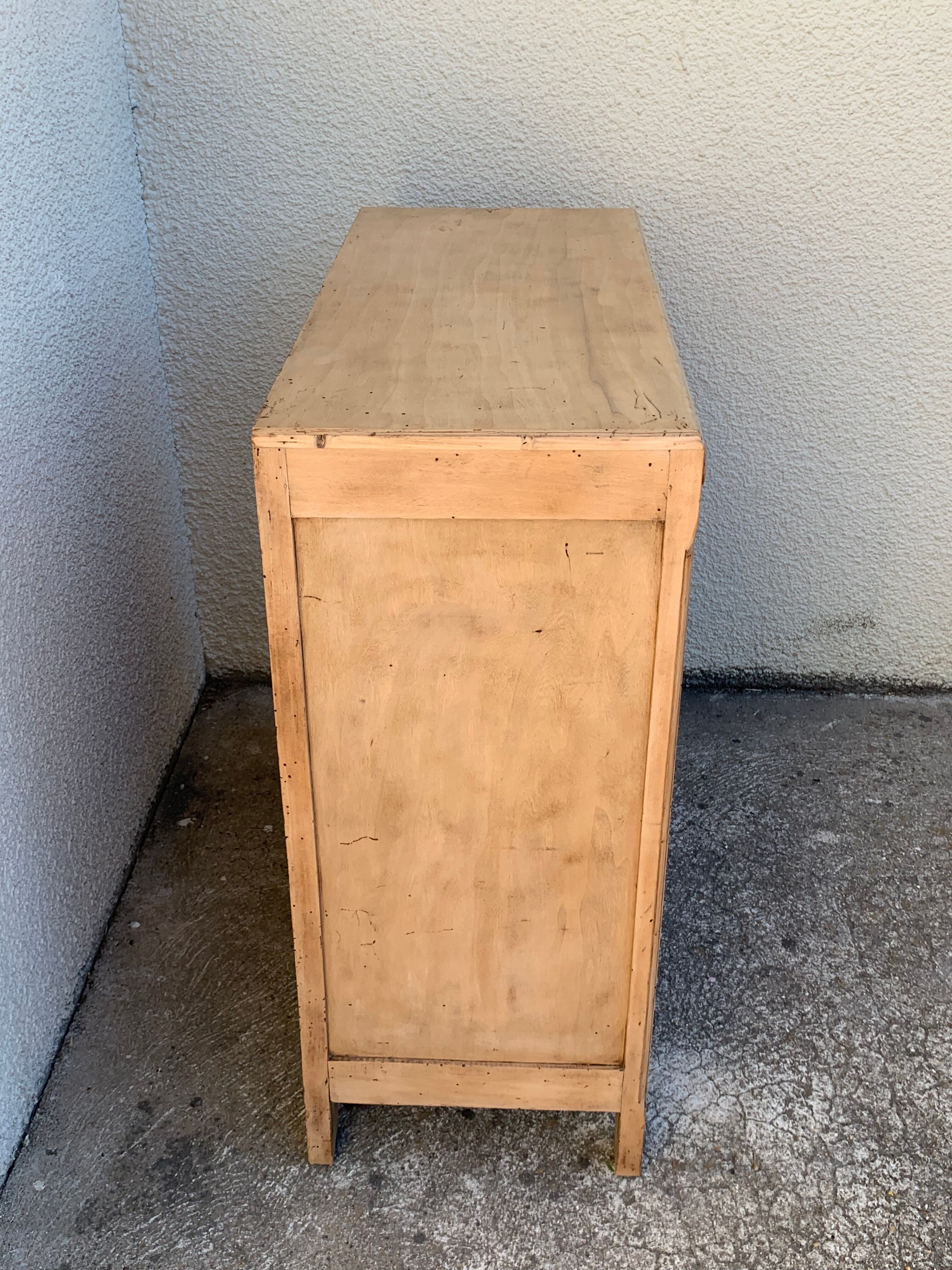 Parisian art deco chest of drawers raw wood