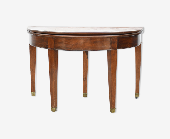 Table demi-lune en noyer