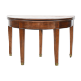 Walnut half-moon table