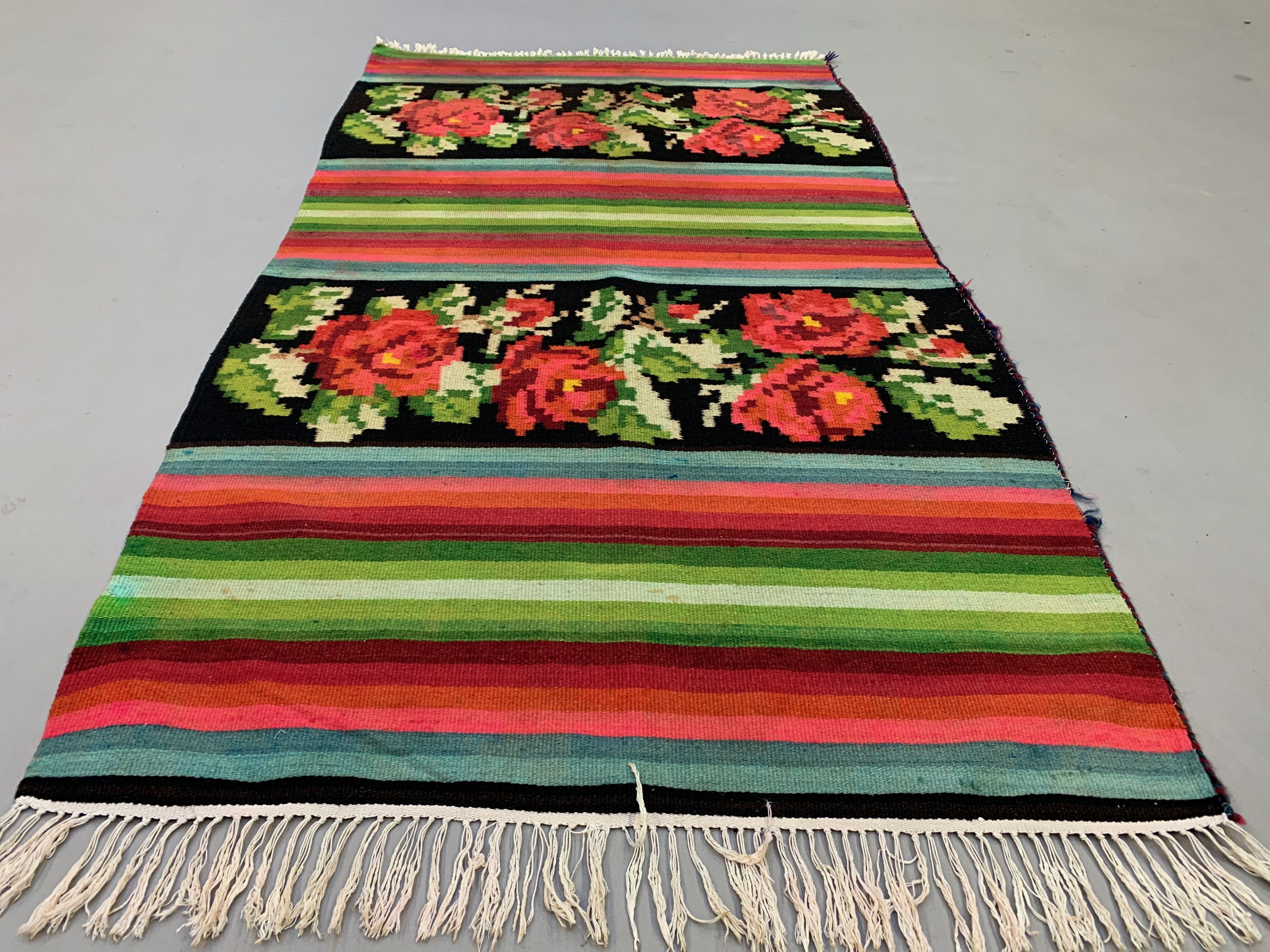 Medium Vintage Turkish Kilim Rug 161x91 cm Wool Kelim