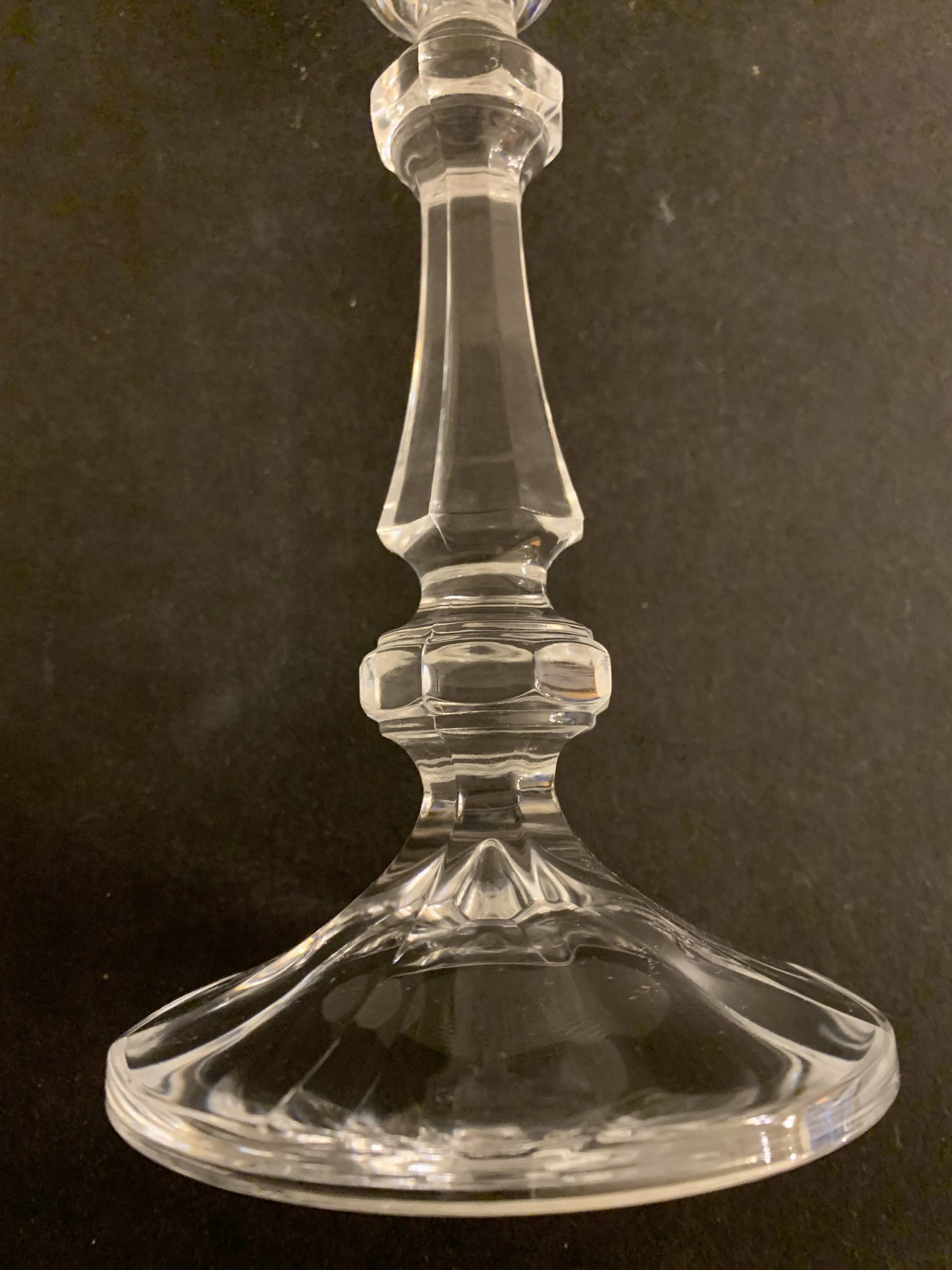 Pair of Arques crystal candlesticks