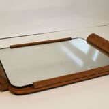 Art Deco wooden mirror top, 1940.