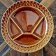 Set of 6 Sarreguemines plates for Burgundy fondue