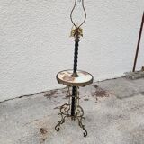 Napoleon III floor lamp in bronze metal and marble