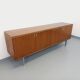 Vintage modernist enfilade in rosewood and chrome metal from the 60s and 70s.