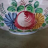Large antique salad bowl with hand-painted decoration