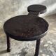 Large coffee table, minimalist tripod side table in solid teak with double.