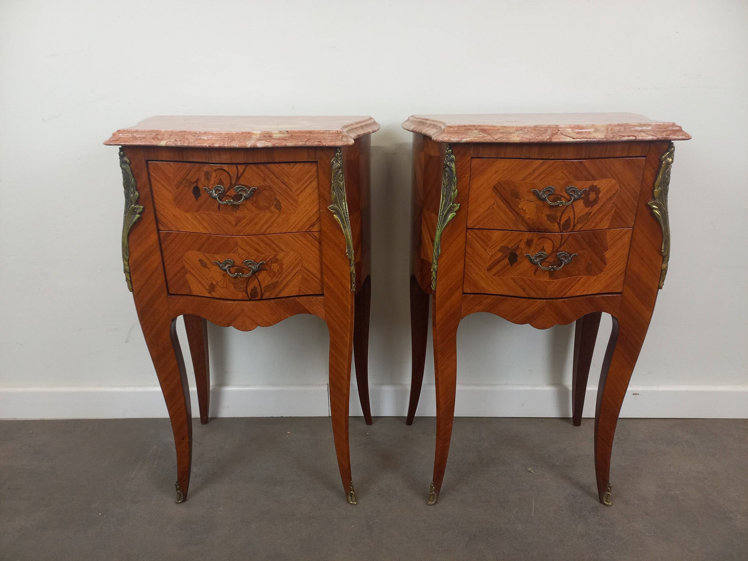Pair of Louis XV style bedside tables