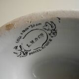 Old earthenware sauceboat Creil-Montereau 19th century