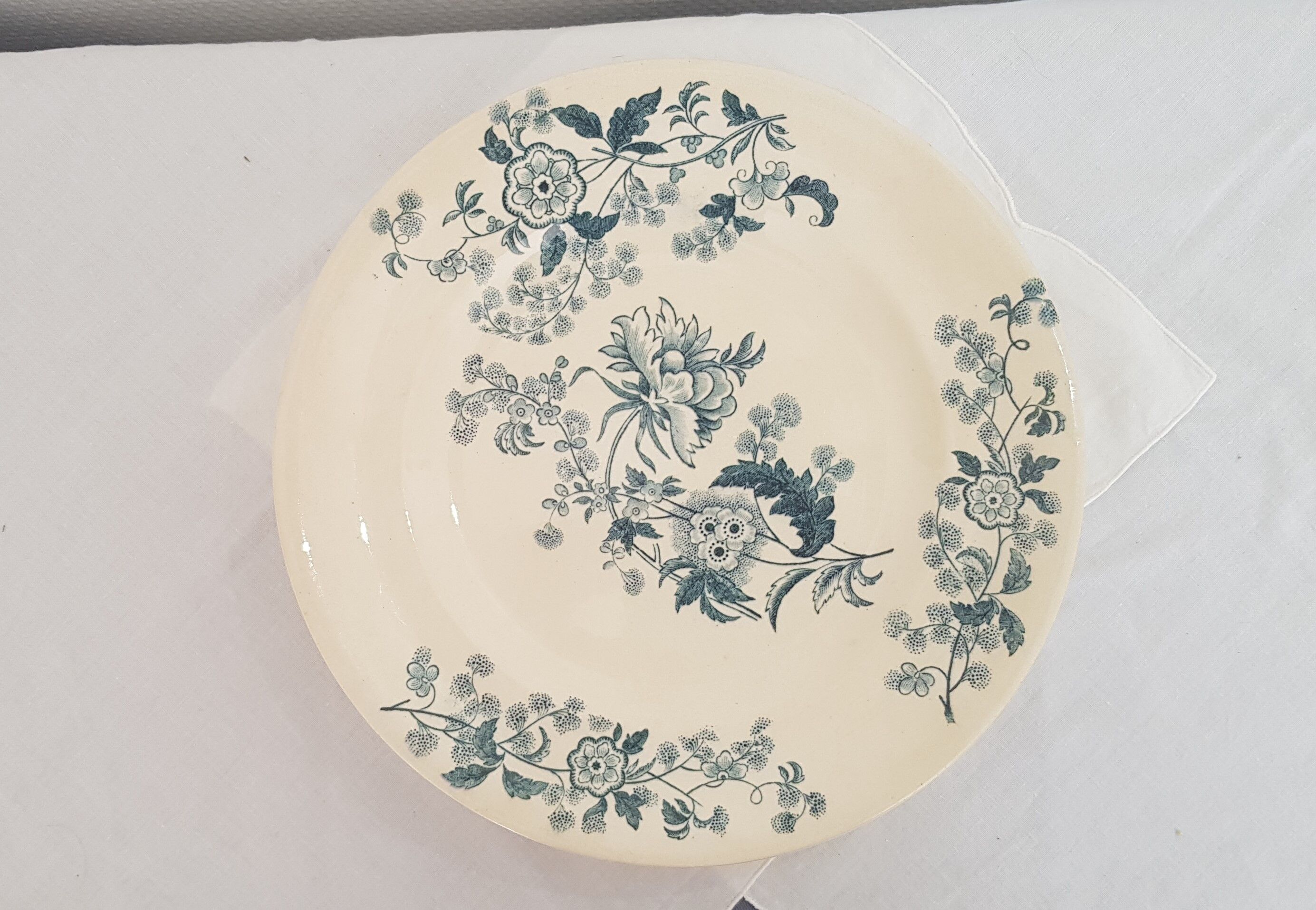 6 Longwy Ycho model flat plates in iron earthenware