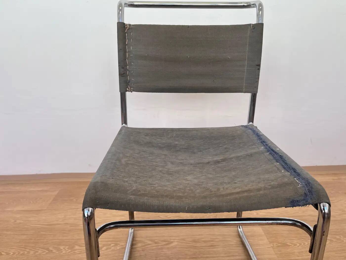 Tubular steel chrome Bauhaus chair by Hynek Gottwald - 1930 (Eisengarn)