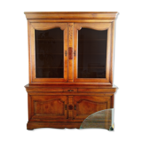 Library light walnut two body solid glazing bisaute