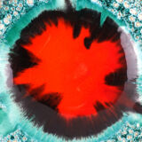 Vallauris ashtray empty ceramic sea foam pockets