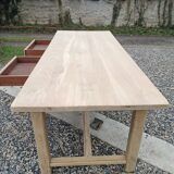 Solid oak farmhouse table with extensions