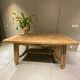 Table ferme poncée rallonges 260 cm