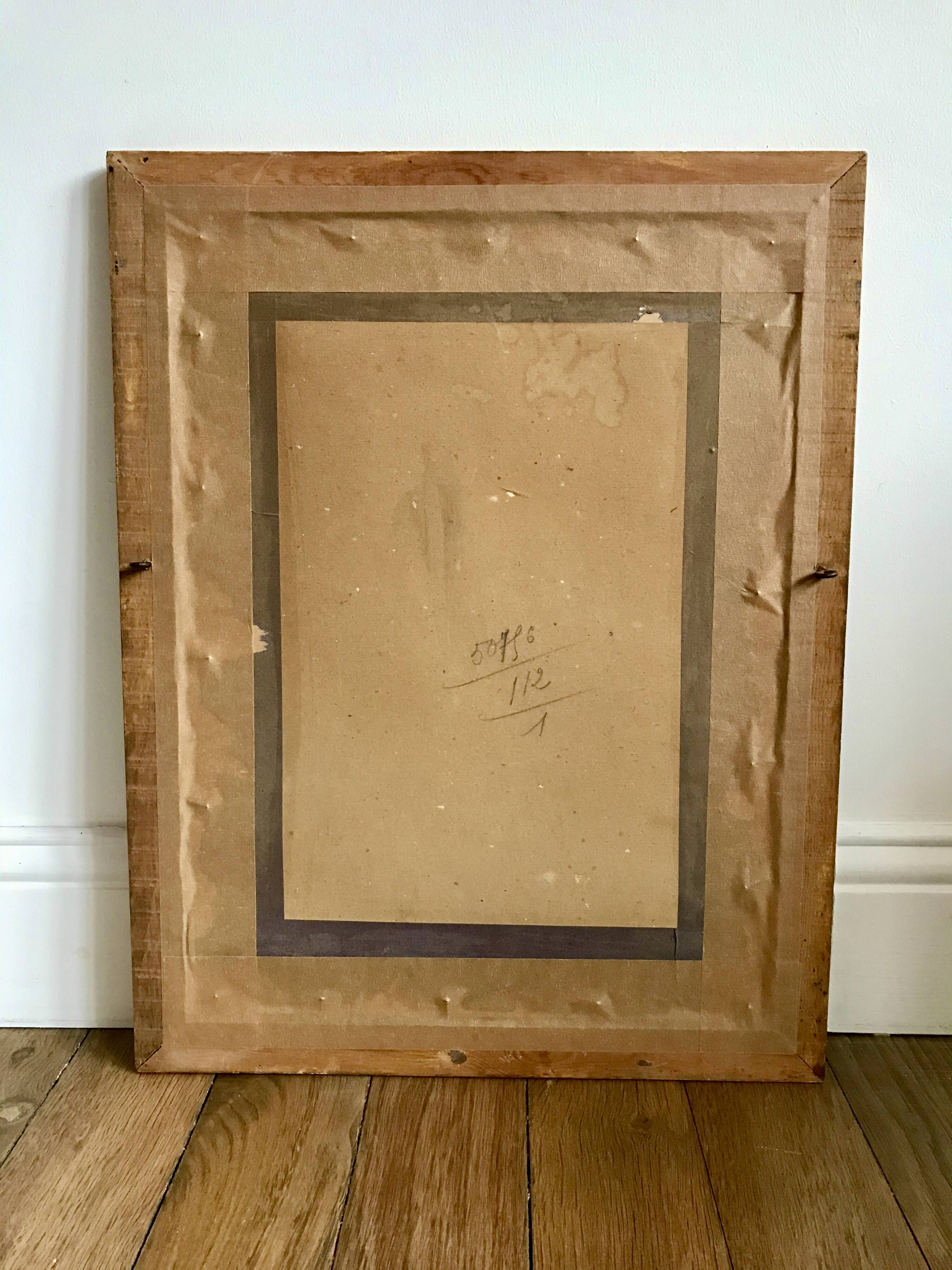 wooden and gilded stucco mirror early 20th century