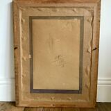 Miroir en bois et stuc doré début XXème