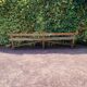 Old wooden church bench with backrest - 3 metres -