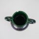 Black and green ceramic vase