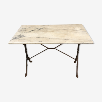 Cast and marble bistro table
