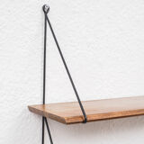 Wall shelf, 1960s, solid beech wood
