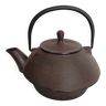 Japanese black enameled cast iron teapot