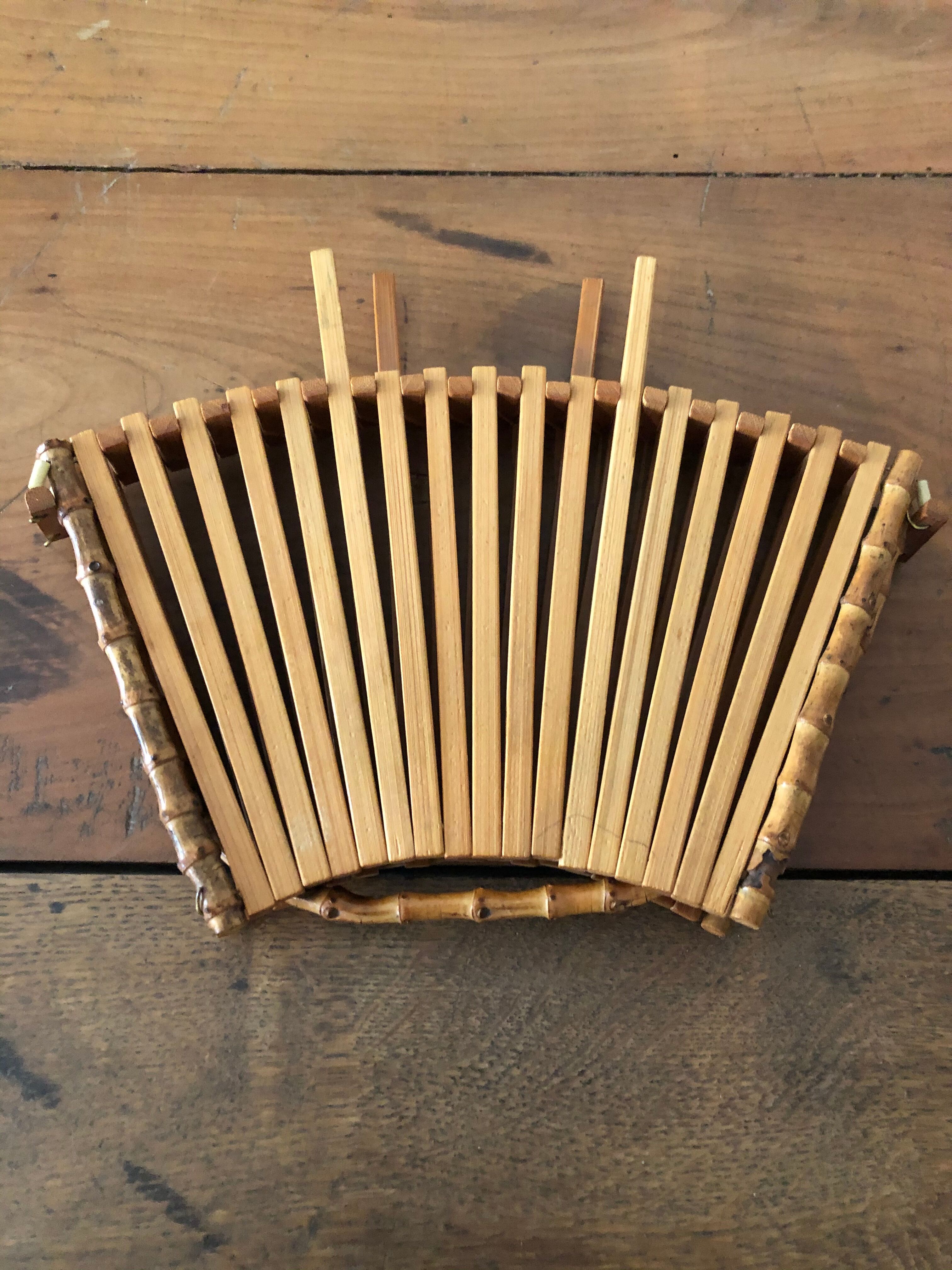 Table basket, folding, vintage