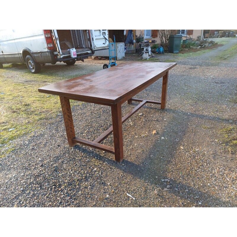 Country farmhouse table in oak
