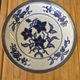 Vintage Plate Porcelain Hong Kong Metal / Tin Rim