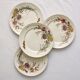 4 flat plates in polychrome iron earth model "Carnations" Gien gold medals