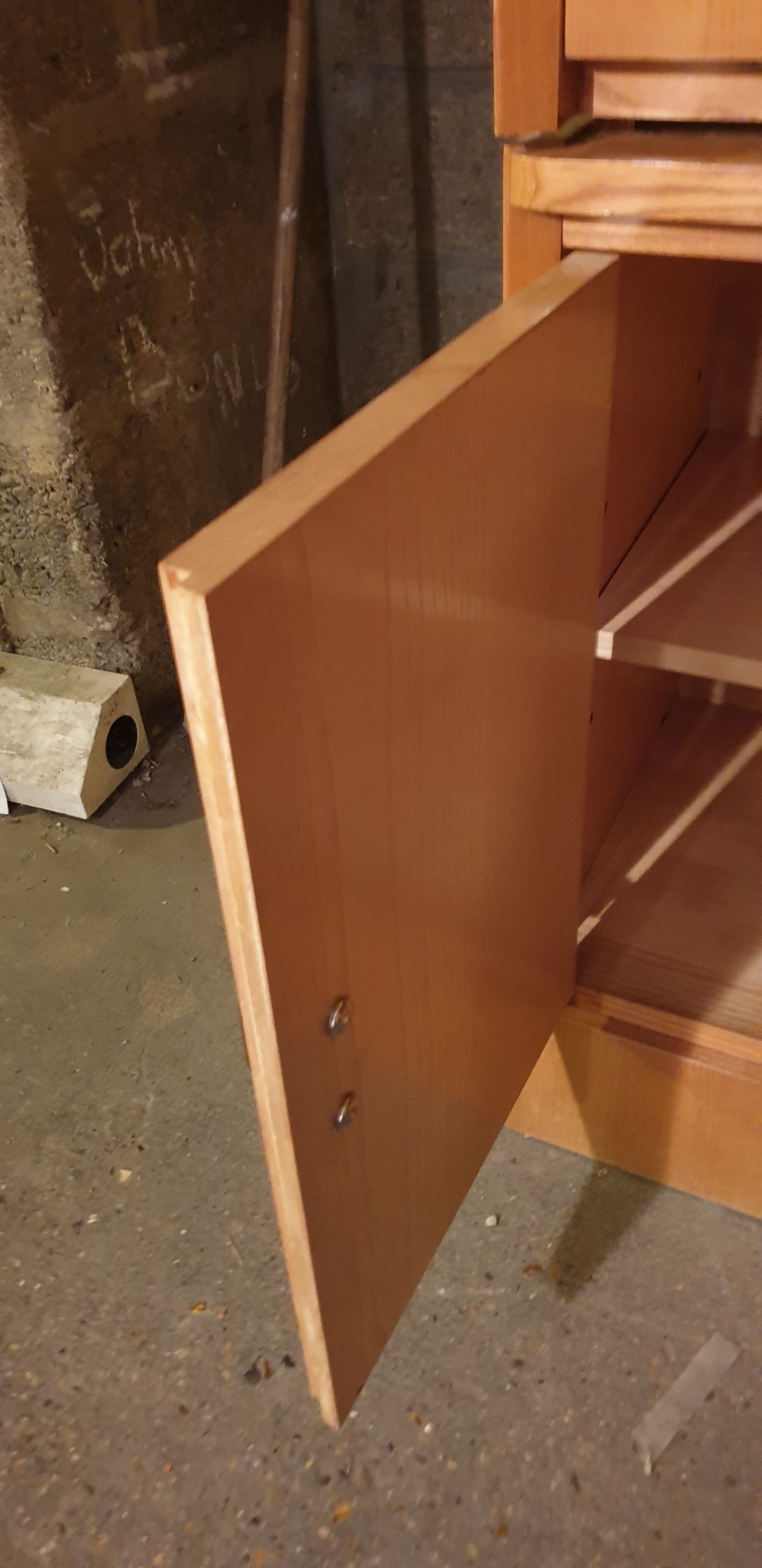 Secretary with vintage flap lamp casserole