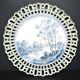 Painted collector's plate with openwork edge epinal by henri schmitt 1900