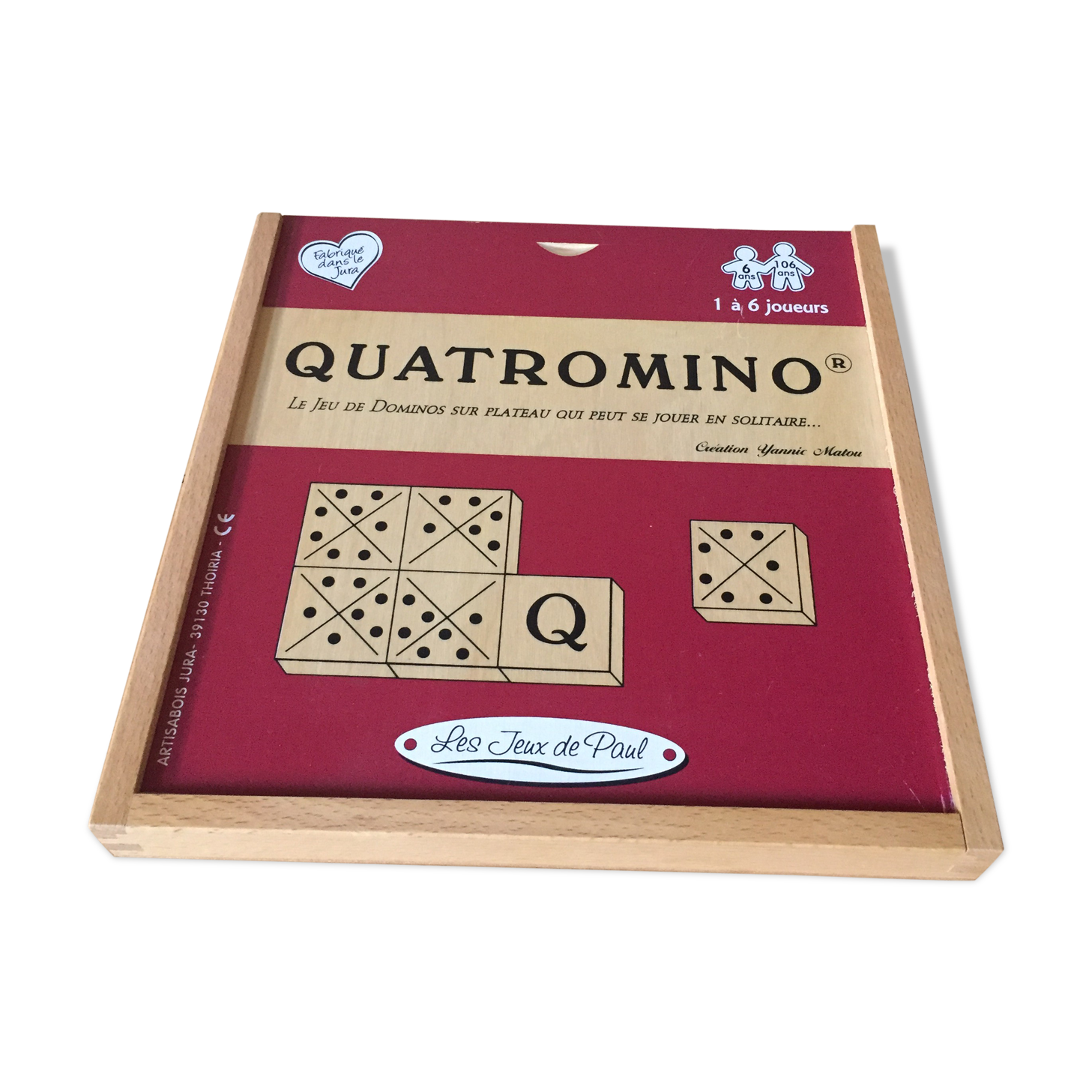 All-wood Quatromino game