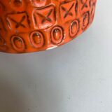 Bitossi Ceramiche orange pitcher vase by Aldo Londi Italian design
