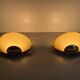 Pair of brass and glass wall lights from the Spage era, 1980, Germany.