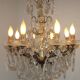 Lustre Rococo 8 lights in glass and antique bronze crystal 5199