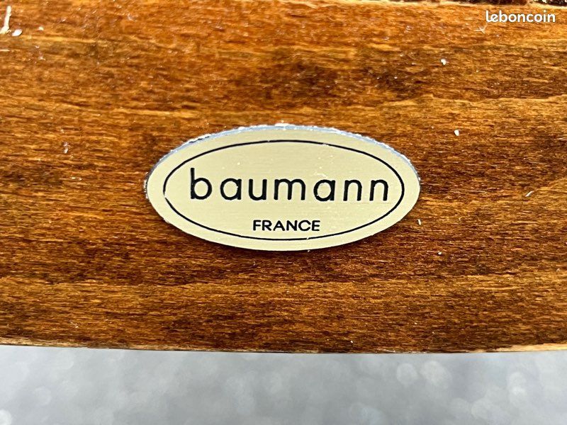 Pair of vintage baumann armchairs