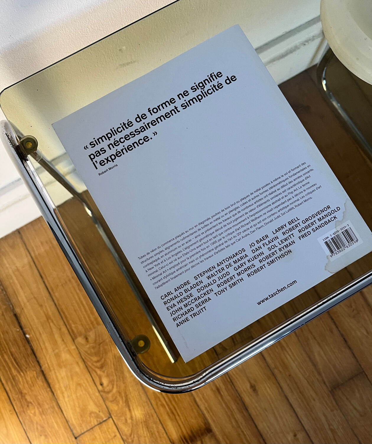 Vintage smoked glass side table