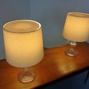 Glass table lamps by Michael Bang for Holmegaard, 1970s, set of 2.