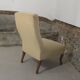 Pale yellow Napoleon III armchair