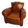 Club chair with a moustache backrest