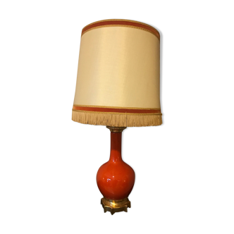 Lampe en opaline orange 1920