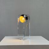Italian plexi and chrome table lamp