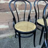 6 chaises bistrot bois courbé Style Fischel Thonet Nr  1980s