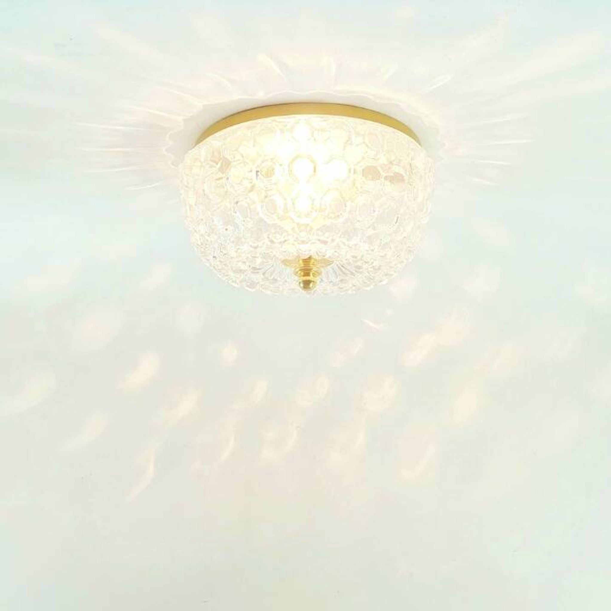 Mid-Century Bubble Glass Ceiling Light / Wall Light by H. Tynell, 1960s