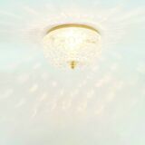 Plafonnier/applique murale en verre bullé de style Mid-Century par H. Tynell, années 1960