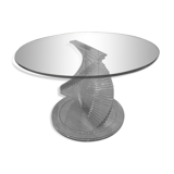 Round glass design table