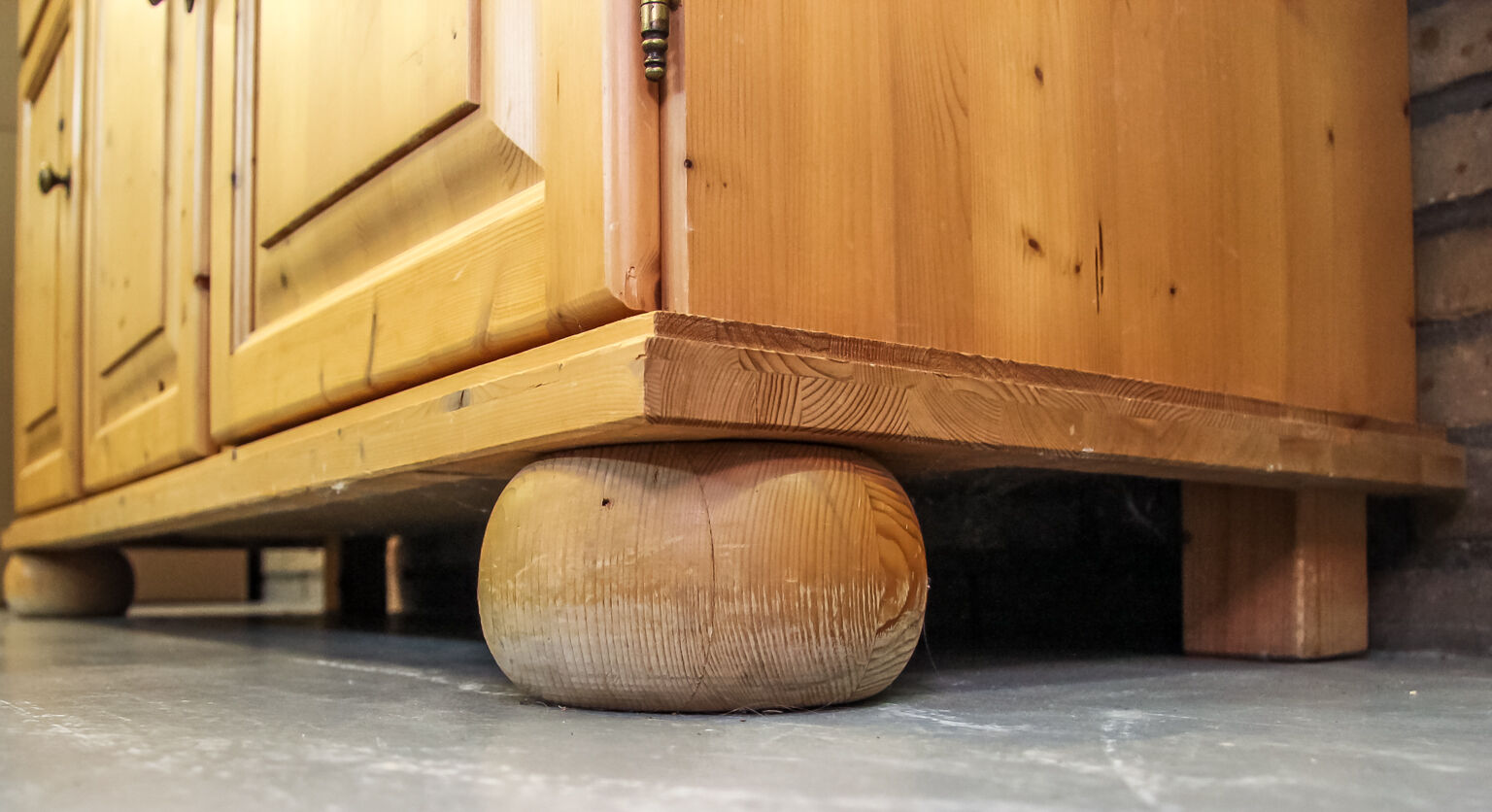 Scandinavian solid pine sideboard